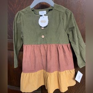 NWT 12-18 month Mud Pie tiered corduroy dress